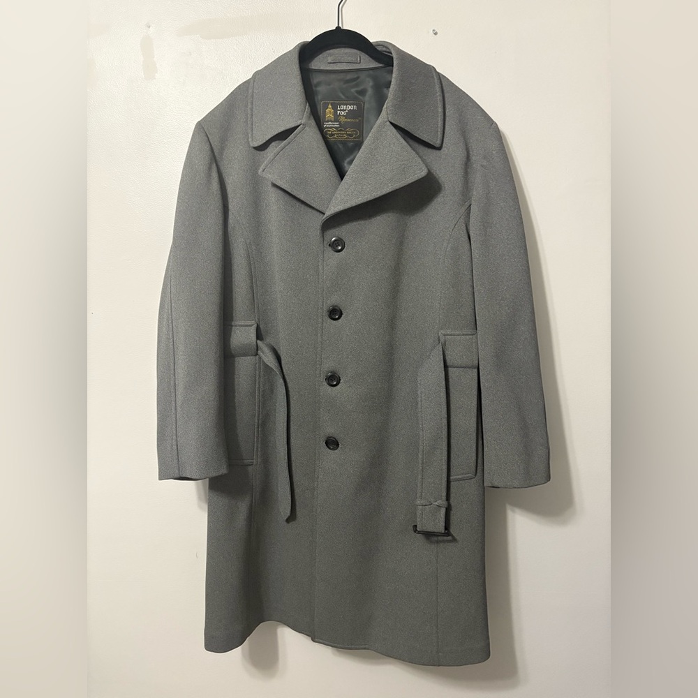 London Fog Men's Maincoat Gray Trench Coat